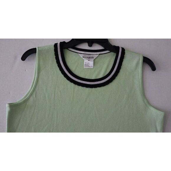 Exclusively Misook Women's Sz M Green Sleeveless Acrylic Tank Top - Picture 3 of 5